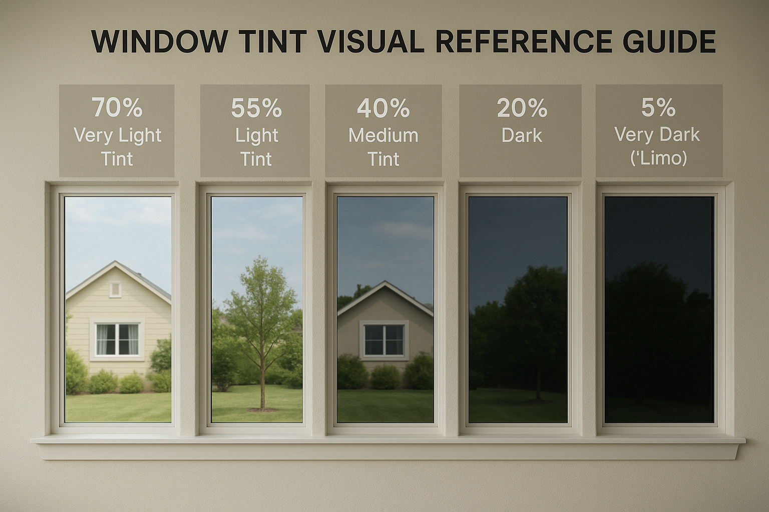 Compare Window Tint Shades for Homes & Offices | Tint Simulator